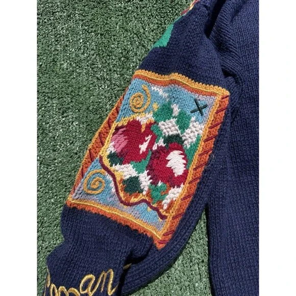 VERY RARE BellePointe Art Cardigan Knit Sweater Van Gogh Matisse Renoir Small - Picture 14 of 14